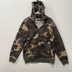 Contender Camouflage Zip Up Hoodie Mens 2XL Full Zip Hooded Sweatshirt